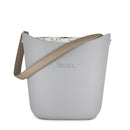 Fenn – Grey – Pattern Inner – Silver Zip – Light Stone Flat Handle