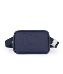 Fenn Pouch Canvas Strap – Navy – Silver Trim