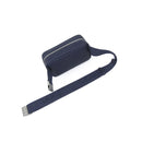 Fenn Pouch Canvas Strap – Navy – Silver Trim