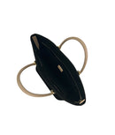 Fenn Canvas – Black – Gold Zip – Taupe Handle