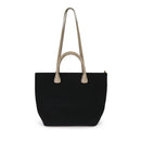 Fenn Canvas – Black – Gold Zip – Taupe Handle