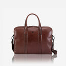 Brando Winchester 15" Slim Leather Laptop Bag , Brown