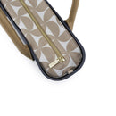 Fenn Original Collection – Denim – Pattern Inner – Gold Zip – Light Tan Round Handle