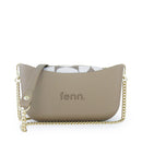 Fenn Classic Collection – Stone – Pattern Inner – Gold Zip – Stone/ Gold Chain