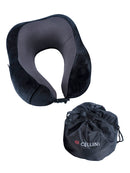 Cellini Accessories Roll-Up Memory Foam Travel Pillow Black