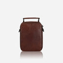 Brando Gent's Leather Bag With Top Handle, Brown
