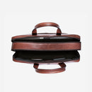 Brando Winchester 15" Double Gusset Leather Laptop Bag, Brown