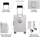 Evolution Aluminum Carry On Luggage Ice White