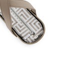 Fenn Petite – Stone – Pattern Inner – Silver Zip – Light Stone Flat Handle
