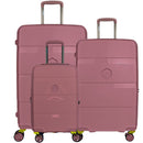 BG Berlin Zip2 3-Piece Set (55,69,81CM) Pink With Free Large Luggage Glove