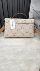 Guess Bag, with Beige Tag, Gold Print