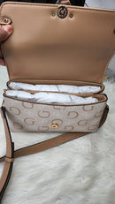 Guess Bag, with Beige Tag, Gold Print