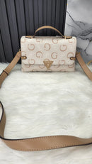 Guess Bag, with Beige Tag, Gold Print