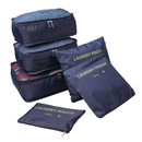 Gino de vinci Packing Cubes 6pcs set - Navy Blue