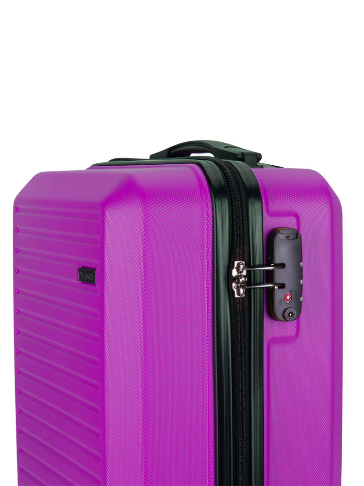 Voyager Mahe 4 Wheel Trolley Carry On Purple