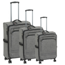 Cellini Origin 3 Piece Set Slate Grey + FREE Large & medium Plastic luggage protector cover