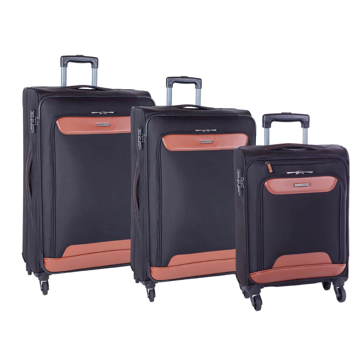 Cellini Monte Carlo 3 Piece Luggage Set Black Saleys Travel Goods