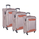 Cellini Monte Carlo 3 Piece Luggage Set Mink + FREE Large & medium Plastic luggage protector cover