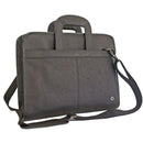 Gino De Vinci Colombia Leather Portfolio with Drop Handles Black