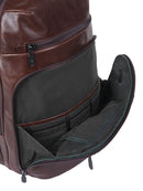 Cellini Infiniti Multipocket Leather Backpack Brown