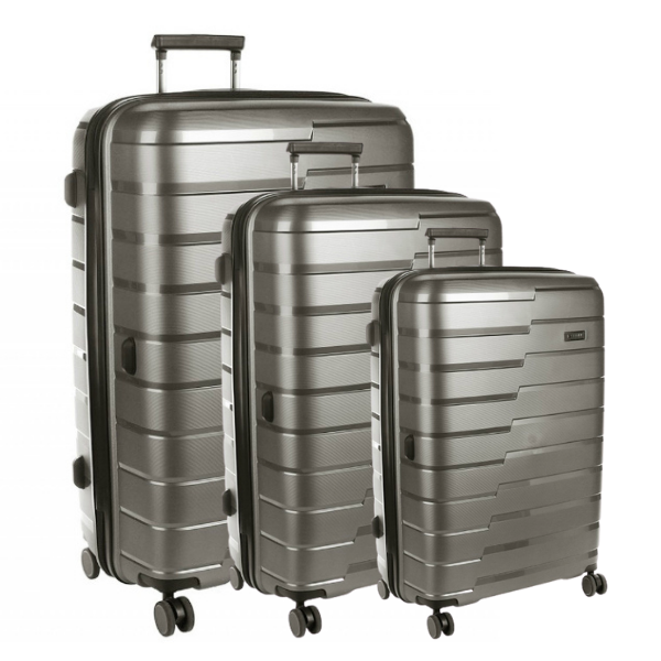 Cellini Microlite 3 Piece Set Charcoal Saleys Travel Goods