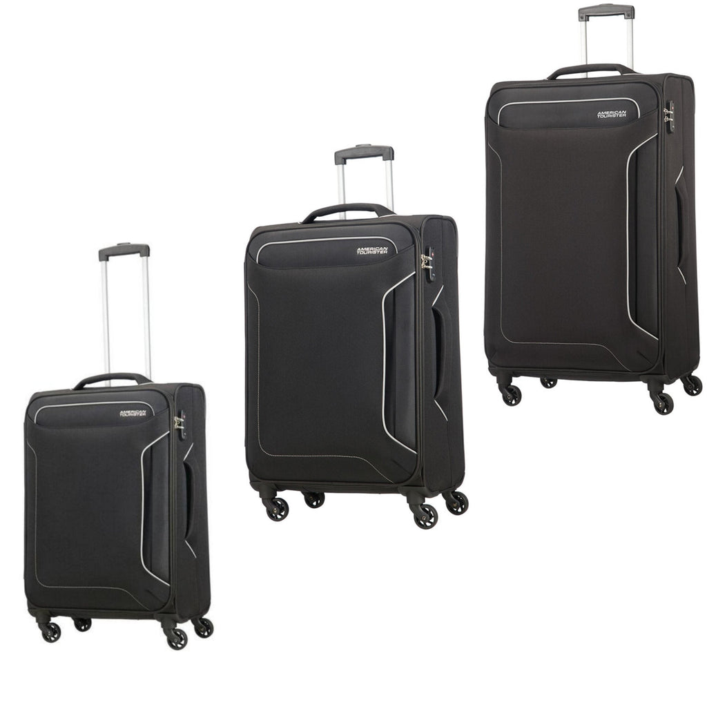 American Tourister Holiday Heat 3 Piece Set Spinner Black Saleys