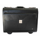 Gino De Vinci Genuine Leather Pilot Case on Wheels