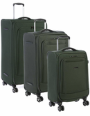 Cellini Optima 3 Piece Set Hunter Green + FREE Large & medium Plastic luggage protector cover