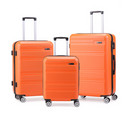 Pierre Cardin Gasper Luggage Spinner 3 Piece Set Orange