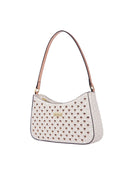 Miss Serenade | Destiny Vegan Leather Shoulder Bag | Beige