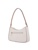 Miss Serenade | Destiny Vegan Leather Shoulder Bag | Beige
