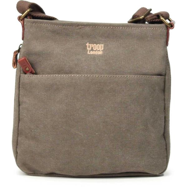 Troop London Canvas Classic Cross-Body Bag Brown MEDIUM – Saleys