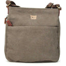 Troop London Canvas Classic Cross-Body Bag Brown MEDIUM