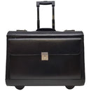 Gino De Vinci Genuine Leather Pilot Case on Wheels