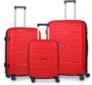 Pierre Cardin Montpellier Luggage Spinner 3 Piece Set Red