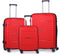 Pierre Cardin Montpellier Luggage Spinner 3 Piece Set Red