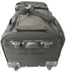 Pierre Cardin 56cm Small Duffel Bag On Wheels with Backpack Straps| Black