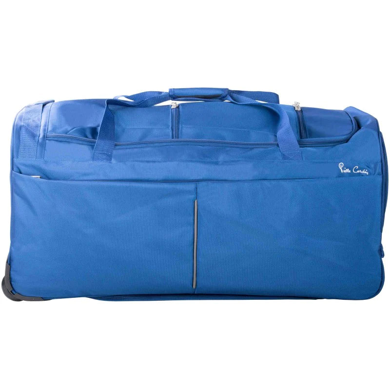 Pierre Cardin 56cm Small Duffel Bag On Wheels with Backpack Straps| Blue