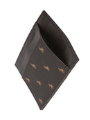 Signature Credit Card Holder With Top Pocket Brown