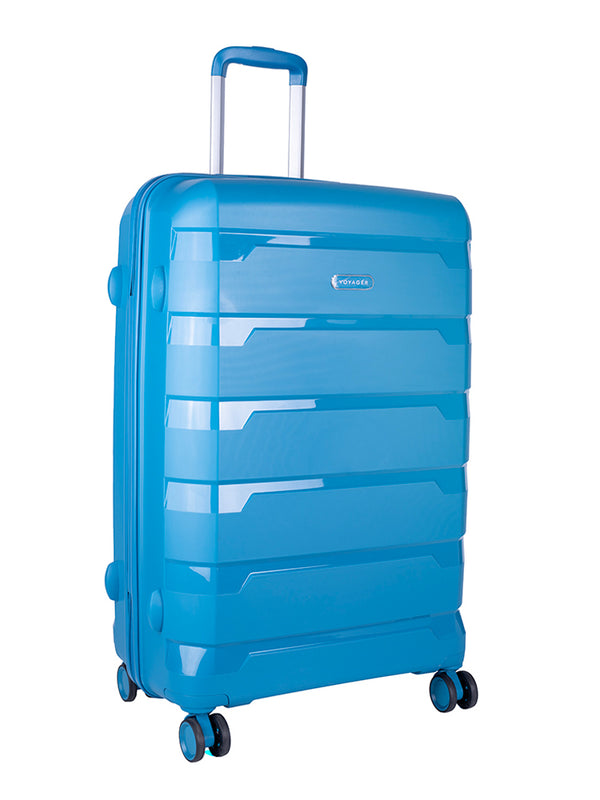 Voyager Pacific Large 75cm  Wheel Trolley Case Blue