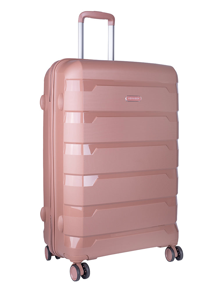 Voyager Pacific Large 75cm Wheel Trolley Case Pink – Saleys Travel