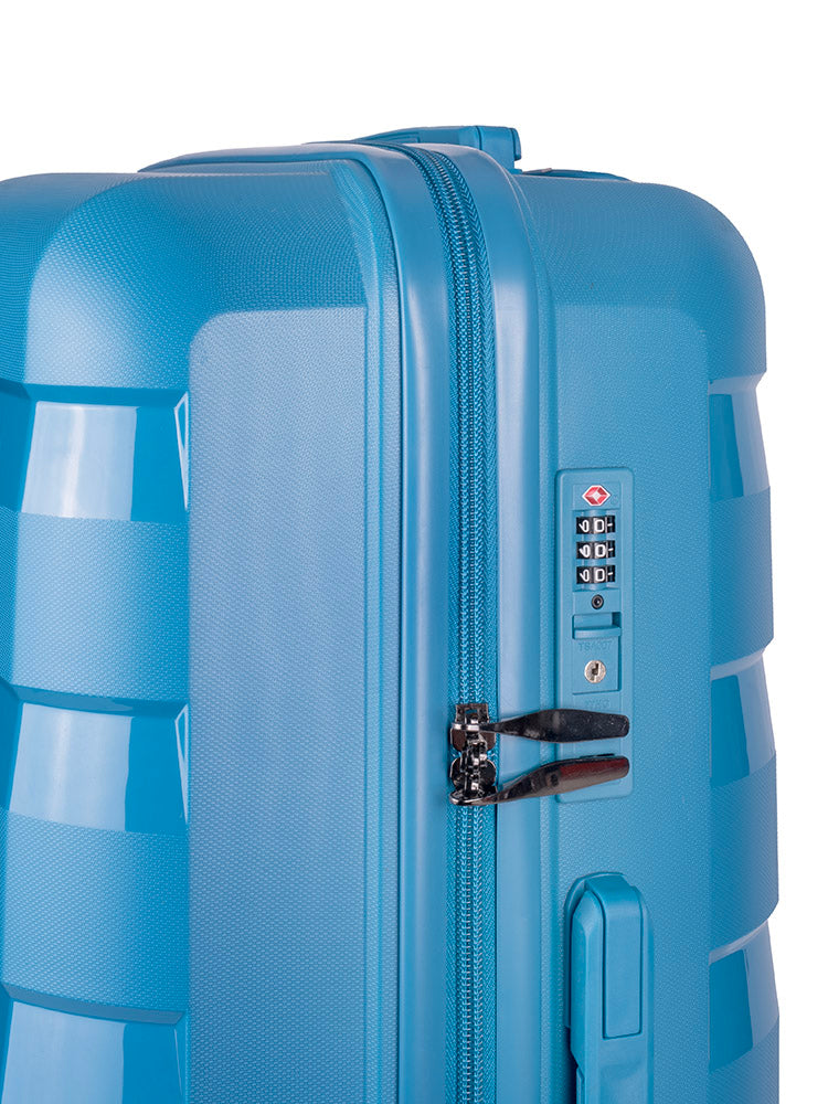 Voyager Pacific 4 55cm Wheel Carry On Trolley Case Blue