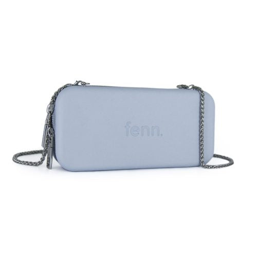 Fenn Wallets – Powder Blue – Silver Zip – Silver Handle