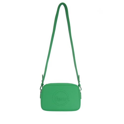 Fenn Cross Body – Green – Silver Zip – Green Strap