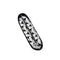 Fenn – Black – Pattern Inner – Silver Zip – Black Flat Handle/ Silver Trim