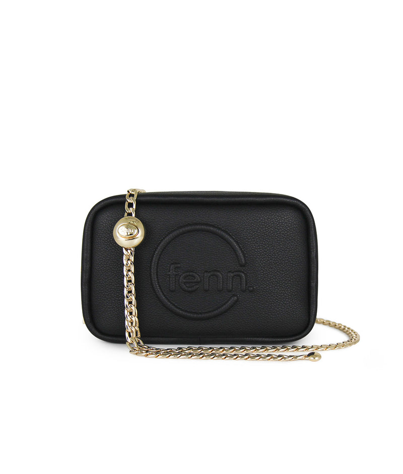 Fenn Pouch – Black – Gold Chain