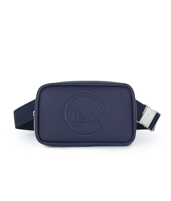 Fenn Pouch Canvas Strap – Navy – Silver Trim