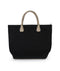 Fenn Canvas – Black – Gold Zip – Taupe Handle
