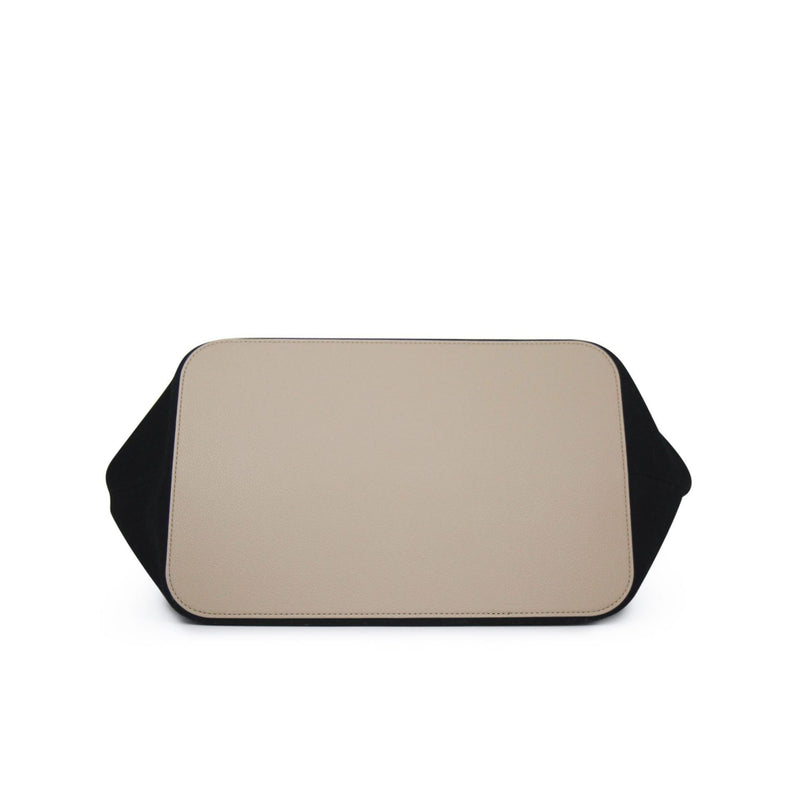 Fenn Canvas – Black – Gold Zip – Taupe Handle