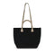 Fenn Canvas – Black – Gold Zip – Taupe Handle